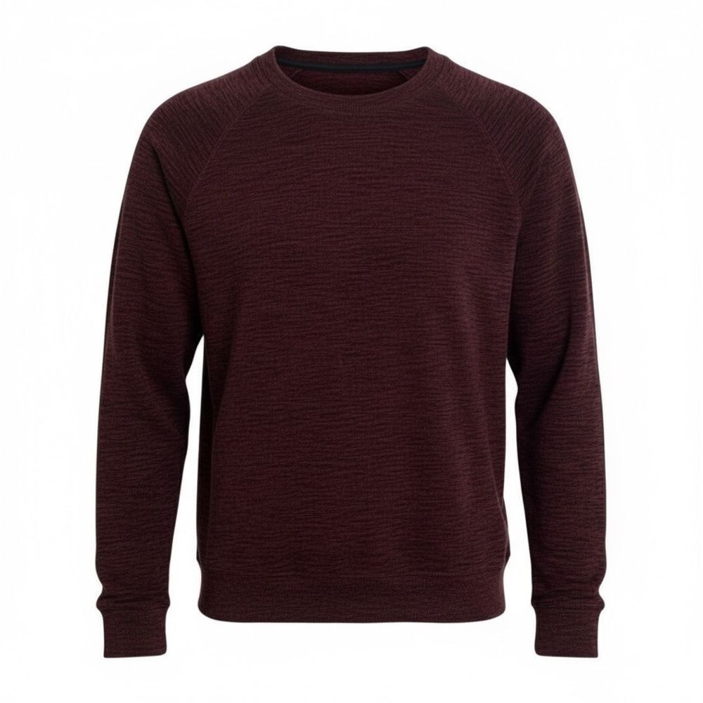Banana Republic Heathered Arctic Fleece Crewneck Sweatshirt Red Black Size Large